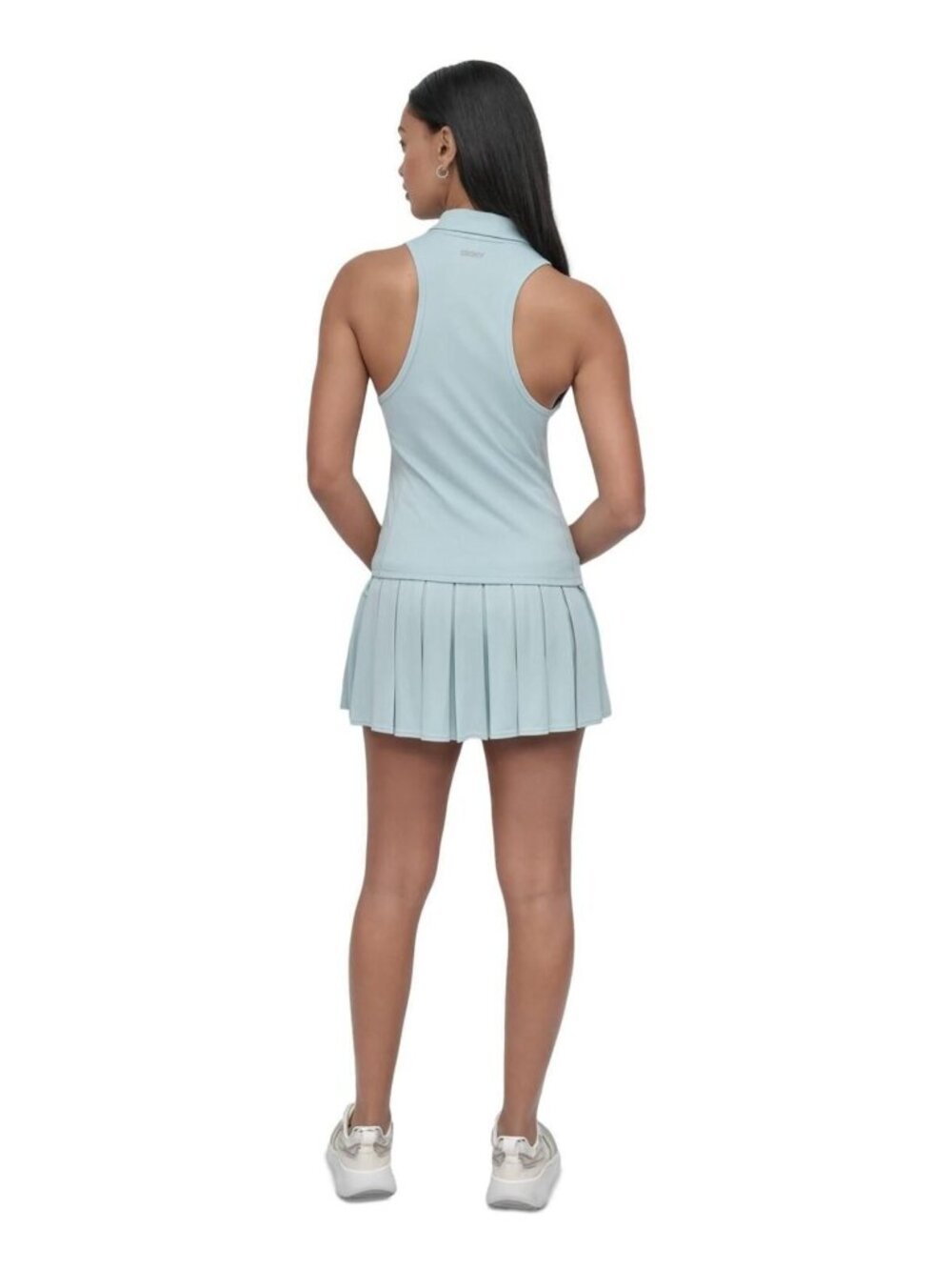 Dkny Sport Women's Court Racerback Polo Tank Top - Mineral L - Picture 2 of 5